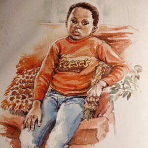 Robert L Jefferson's Fantastic Work of Art.  Double signed.